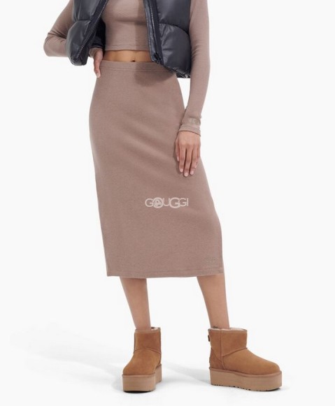 Женские мини угги на платформе UGG Classic Mini Platform Chestnut