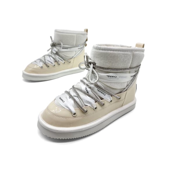 Женские короткие угги Ugg Chanel Lunar White