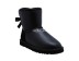 Женские мини угги с бантиками Mini Bailey Bow Metallic Black