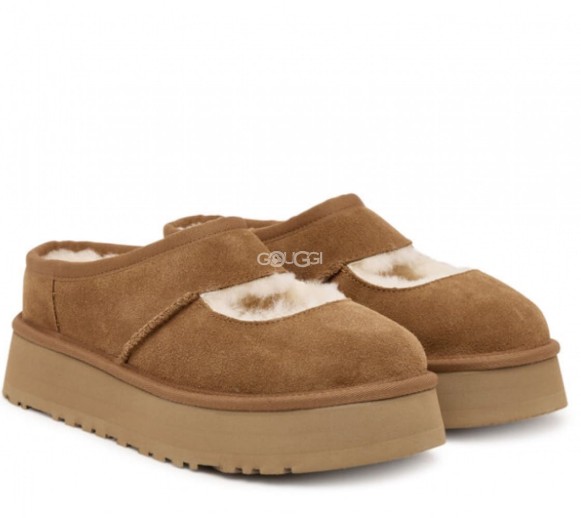 Женские слипоны на платформе Ugg Bea Mary Jane Chestnut