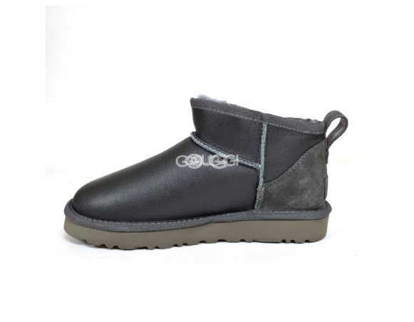 Женские ультра мини угги UGG Classic Ultra Mini Metallic Grey