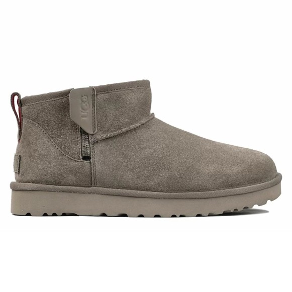 Мужские ультра мини угги на молнии Ugg Mens Classic Ultra Mini Zip Boot Smoke