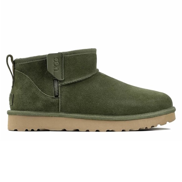 Мужские ультра мини угги на молнии Ugg Mens Classic Ultra Mini Zip Boot Khaki