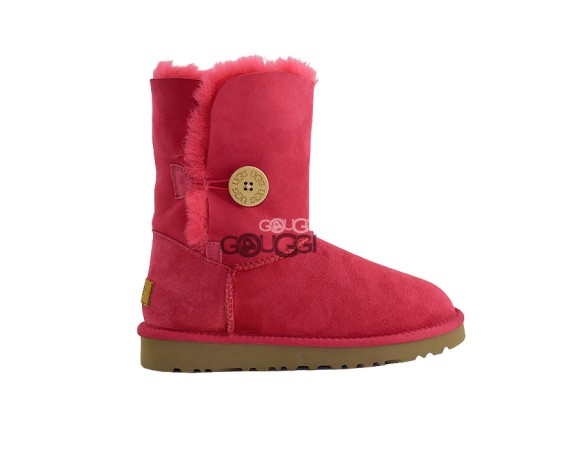 Женские угги с пуговицей Bailey Button II Dark Red