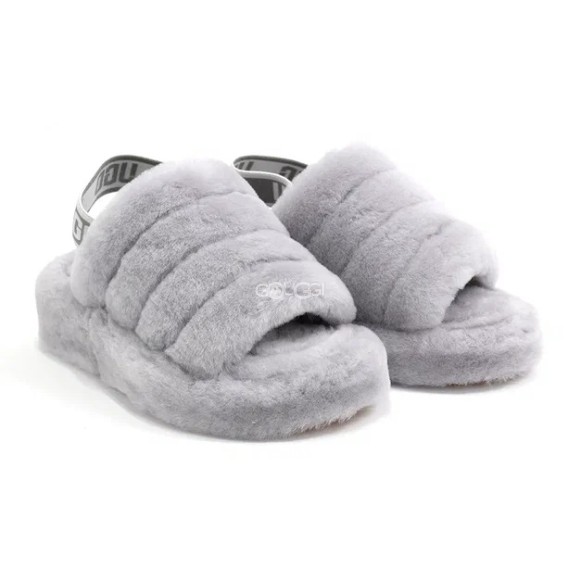 Женские сандалии Ugg Fluff Yeah Slide Light Grey