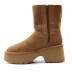 Женские угги на платформе Ugg Classic Twin Seam New Heights Chestnut