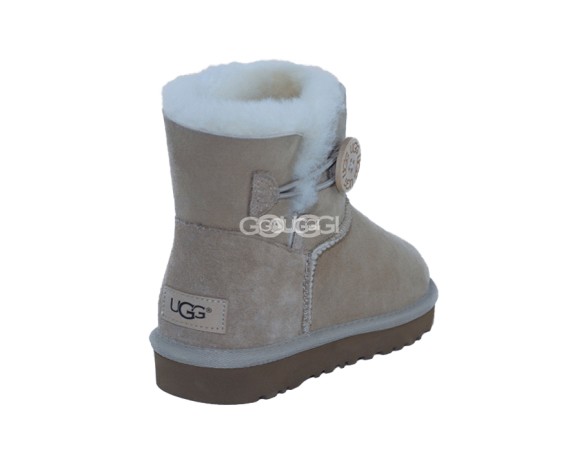 Женские мини угги с пуговицей Mini Bailey Button Sand