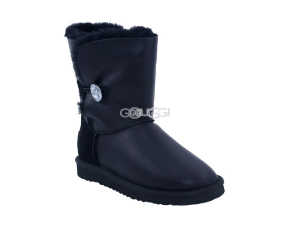 Женские угги с пуговицей Bailey Button Bling Metallic Black