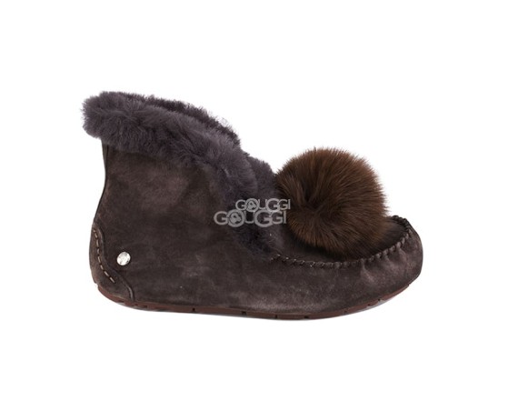 Женские мокасины Alena Pom - Pom Chocolate