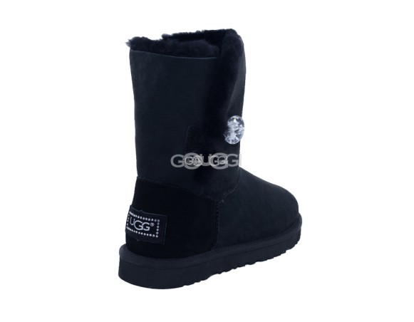 Женские угги с пуговицей Bailey Button Bling Black