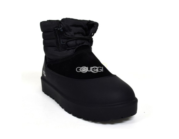 Женские мини угги Classic Mini Lace-Up Weather Black