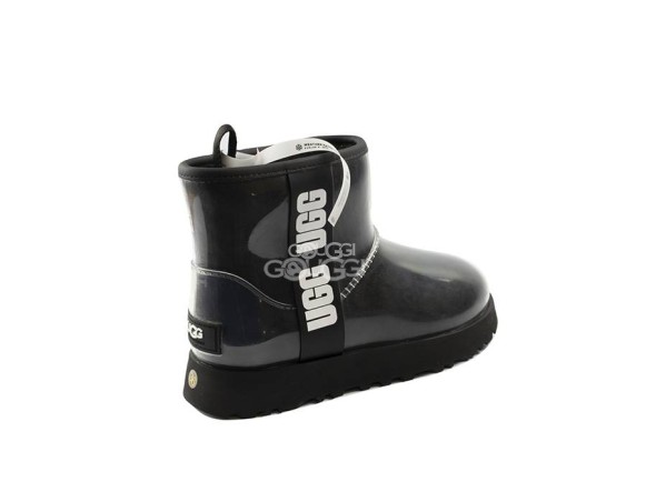 Женские прозрачные мини угги Classic Clear Mini Black