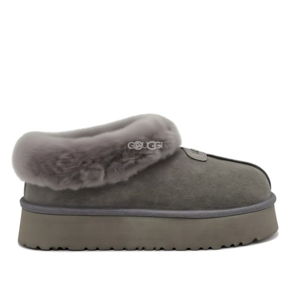 Женские слипоны на платформе Ugg Platform Slipper Grey