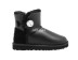 Женские мини угги с пуговицей Mini Bailey Button Bling Metallic Black