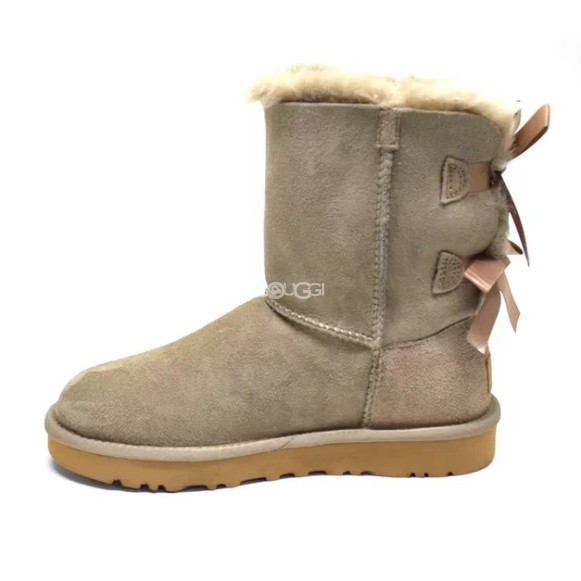 Женские угги с бантиками Ugg Bailey Bow Beige