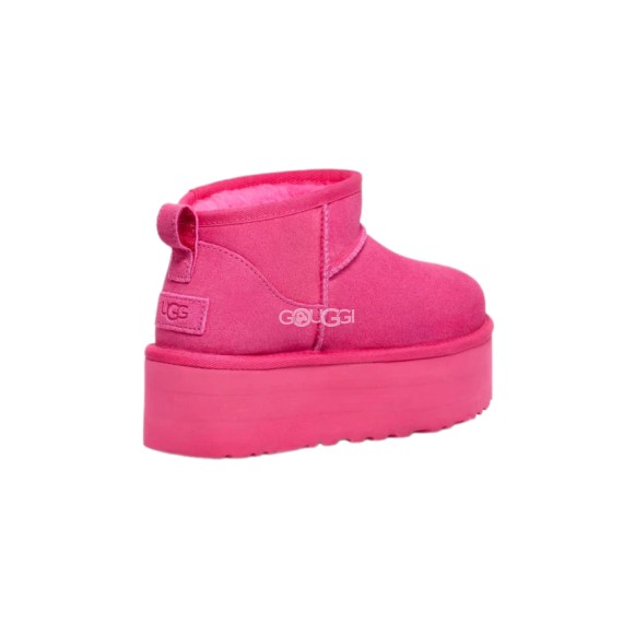 Женские мини угги на платформе Classic Ultra Mini Platform Taffy Pink