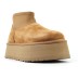 Женские мини угги на платформе Ugg Classic Mini Dipper Chestnut