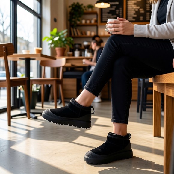 Женские мини угги Cl Ultra Mini Weather Hybrid Black