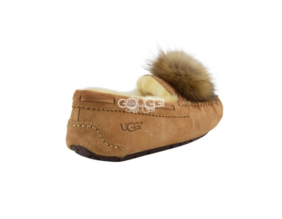 Женские мокасины Dakota Pom Pom Chestnut