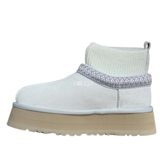 Женские слипоны на платформе UGG Tazz Knit White