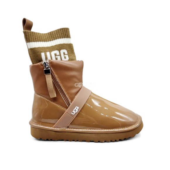 Женские угги на молнии Ugg Clear Bling Bling Chestnut