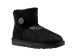 Женские мини угги с пуговицей Mini Bailey Button Black II 