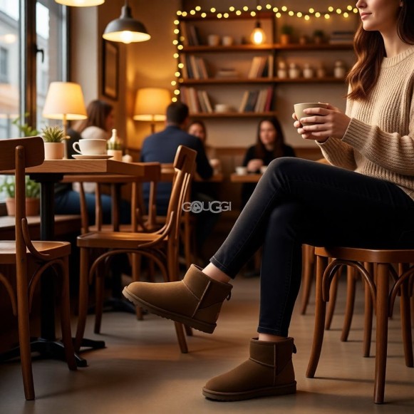 Женские мини угги с водоотталкивающей пропиткой Classic Mini Hickory II