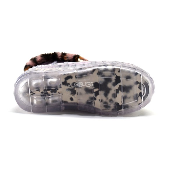 Женские прозрачные короткие угги Ugg Drizlita Clear Boot Leopard