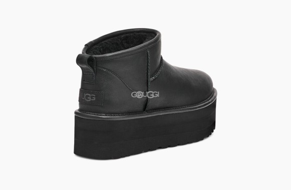 Женские ультра мини угги на платформе UGG Classic Ultra Mini Platform Metallic Black