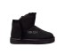 Женские мини угги Mini Fluff High-Low Black