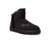 Женские мини угги Mini Fluff High-Low Black